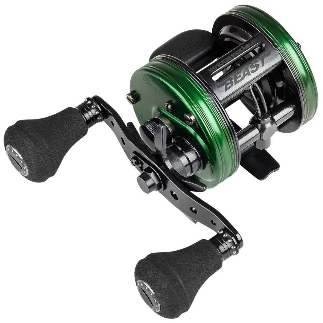 Abu Garcia Ambassadeur Beast HD runde Baitcaster Multirolle – Hechtangeln 5601 | Left Hand, 5601 | L