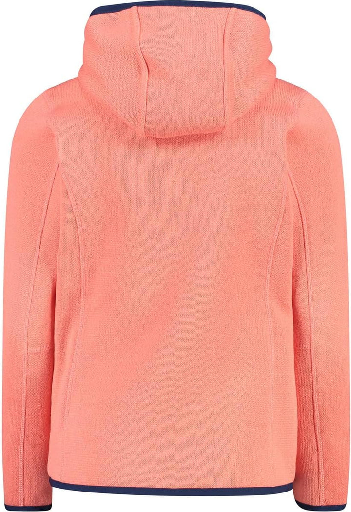 CMP Mädchen Kinder-knit-tech-jacke mit Fester Kapuze KID G JACKET FIX HOOD 152 Flamingo, 152 Flaming