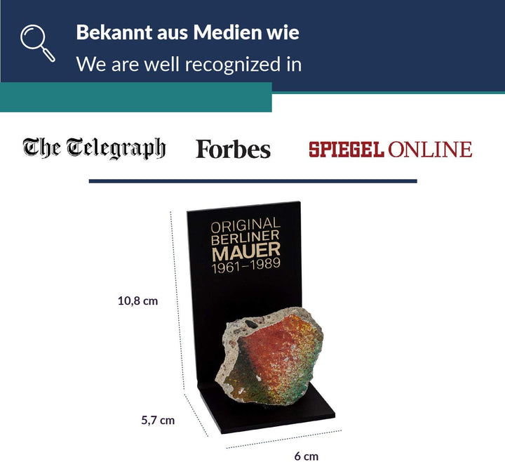 ORIGINAL Berliner Mauer-Stein | authentisches Stück mit Echtheitszertifikat | Handarbeit direkt aus