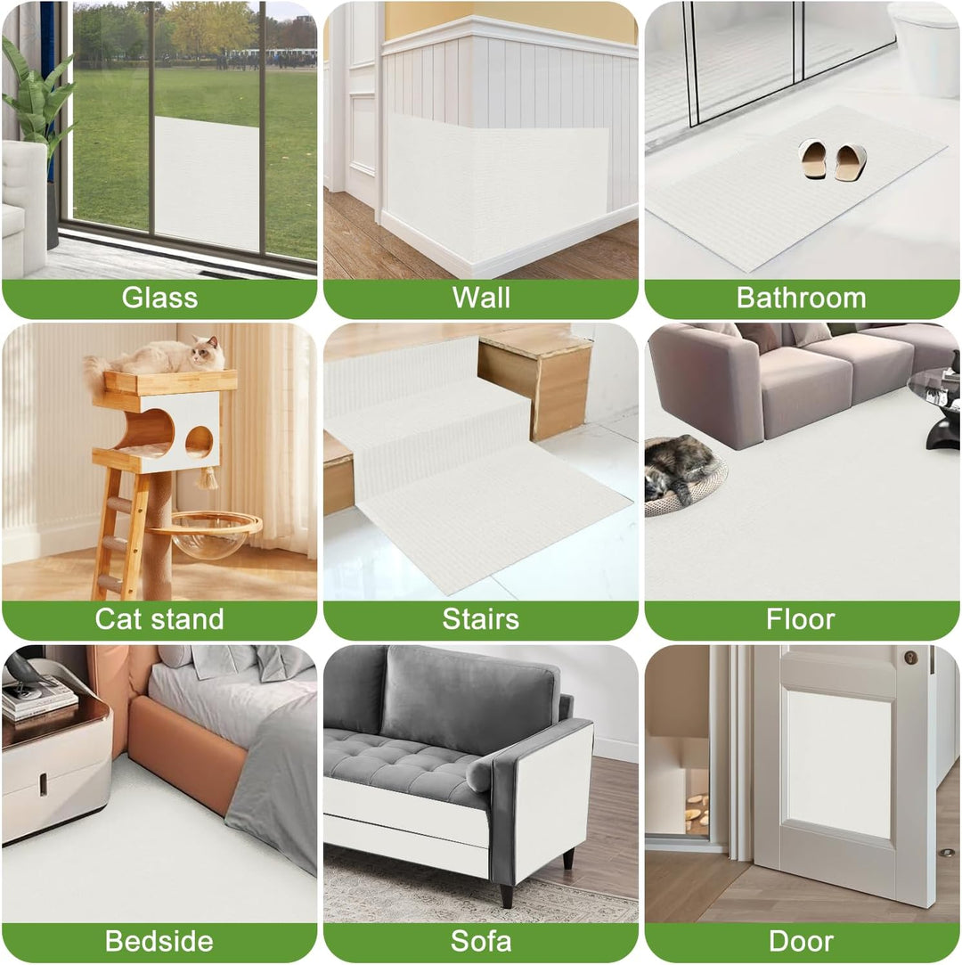 Selbstklebend Kratzmatte Katze 200cmx40cm Kratzteppich Katzen Kratzschutz Sofa Kratzwand für Katzens