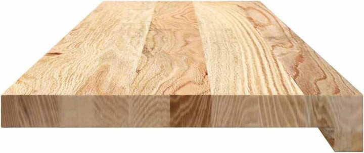 Treppenstufen aus massivem Eichenholz, 90 x 25 x 2 cm, 4 Stück, unbehandelt für Treppe innen und als