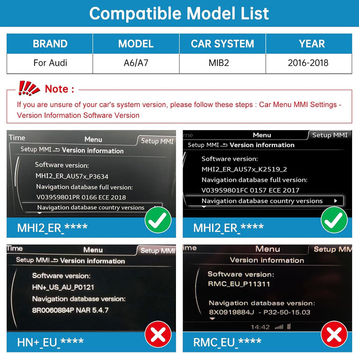 Autoradio 10,25 Zoll Touchscreen mit kabellosem Carplay &amp; Android Auto für 2016–2018 Audi A6 A7 mit