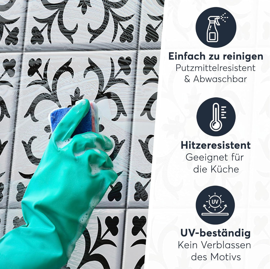CREATISTO Klebefliesen Stickerfliesen Fliesenfolie - Hochwertige Aufkleber Sticker für Fliesen I Kle