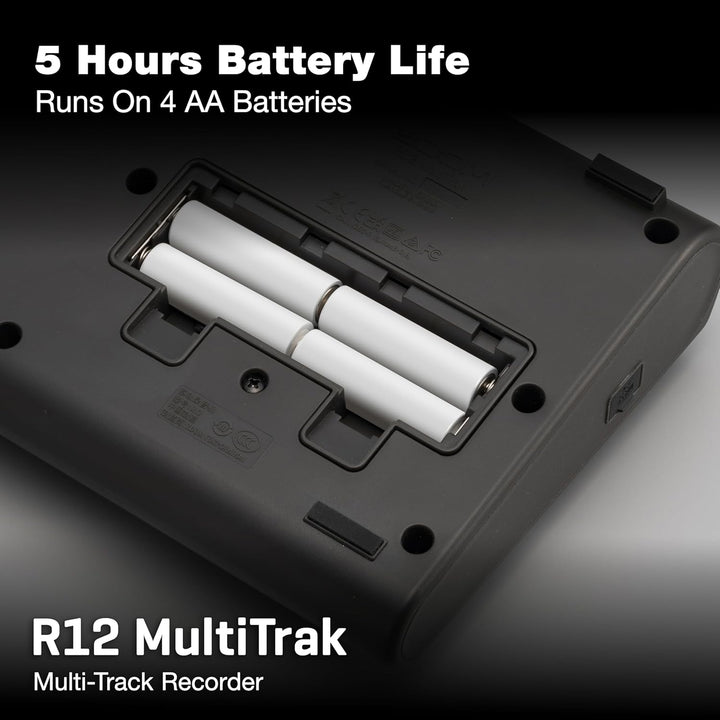 Zoom R12 Multi-Track-Recorder, tragbar, mit Touchscreen, Onboard-Bearbeitung, 8 Titel, 2 Kombi-Eingä