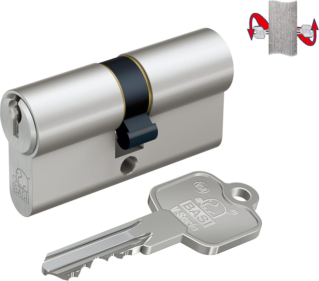 BASI | V50 Profil-Kurzzylinder 27/27 mm mit Not- und Gefahrenfunktion | Verschiedenschliessend | Pro