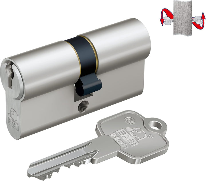 BASI | V50 Profil-Kurzzylinder 27/27 mm mit Not- und Gefahrenfunktion | Verschiedenschliessend | Pro