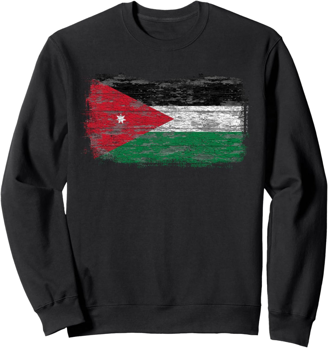 Jordanische rustikale Nationalflagge Sweatshirt