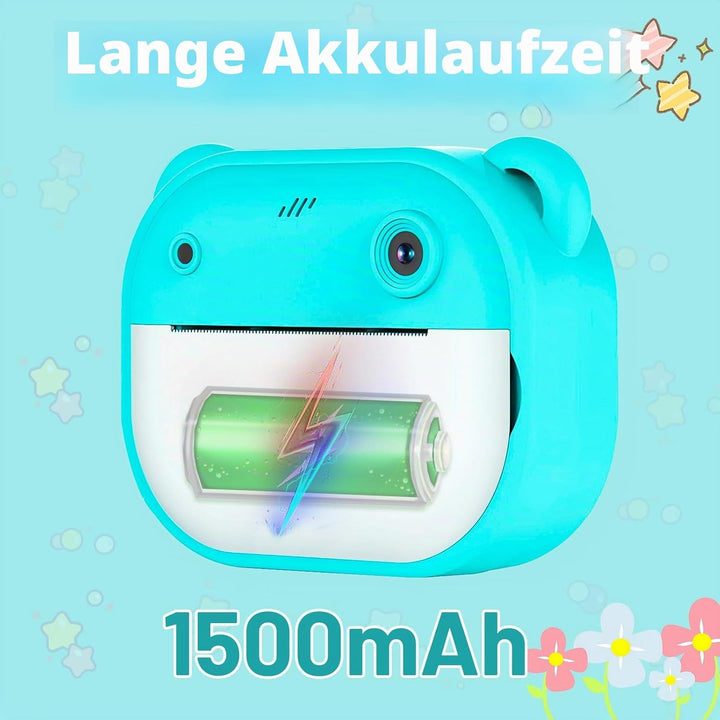 Sofortbildkamera für Kinder mit Drucker, 48MP & 1080P Digitalkamera mit 2,4 Zoll Display, Kinderkame