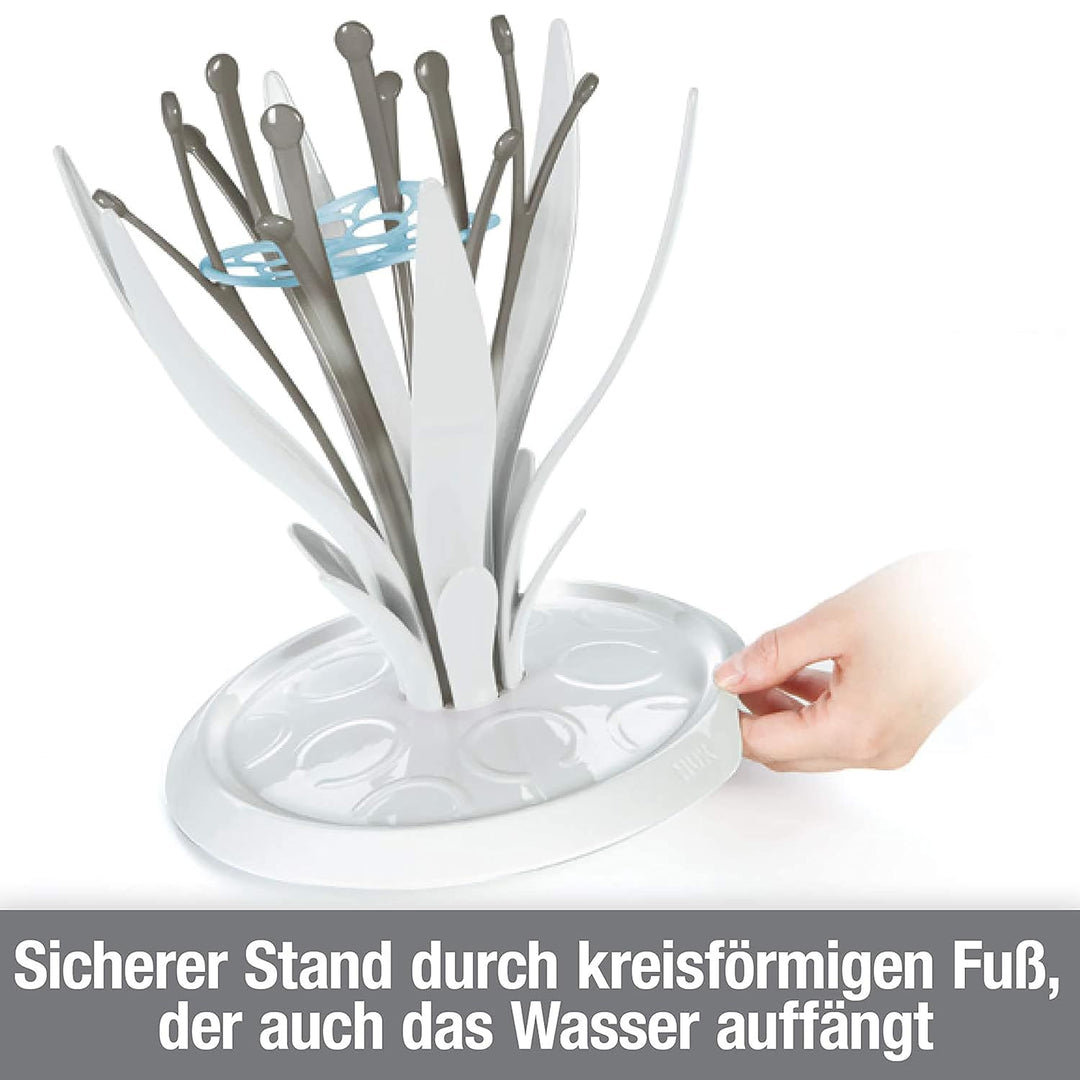 NUK MultiDry Trockenständer / praktisches Trocknen von bis zu 6 Babyflaschen und Zubehör / BPA-frei