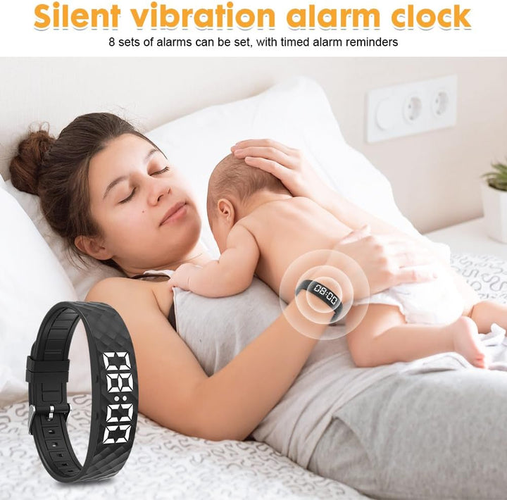 DASIAUTOEM Vibratime Vibrationsalarm Uhr, Vibrationswecker Armband, Persönliche Alarme oder Pille Er