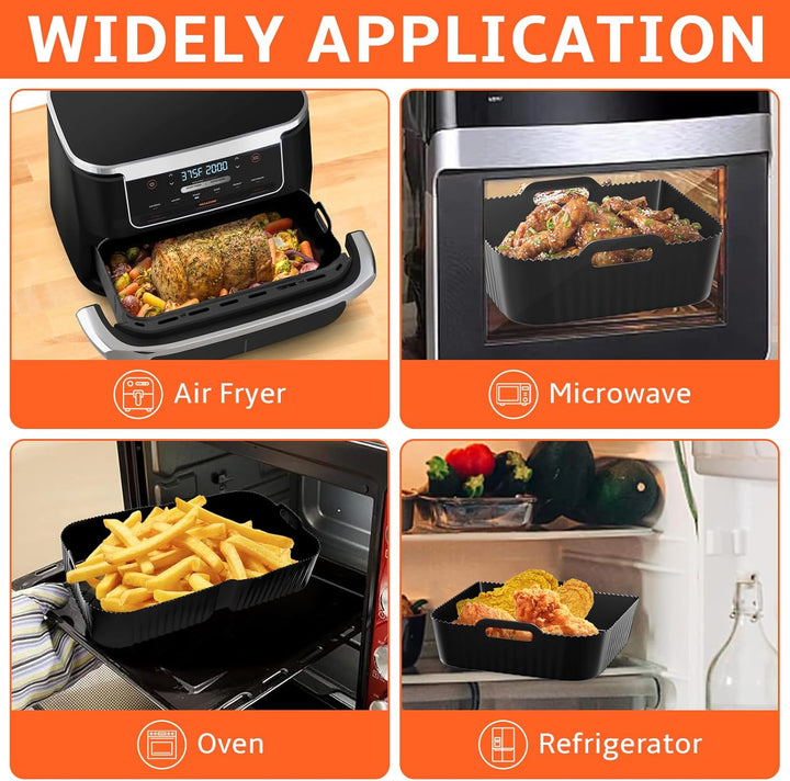 Heissluftfritteuse Zubehör für Ninja Foodi Flexdrawer 10,4 L AF500EU,3 Pcs Airfryer Silikonform Wied