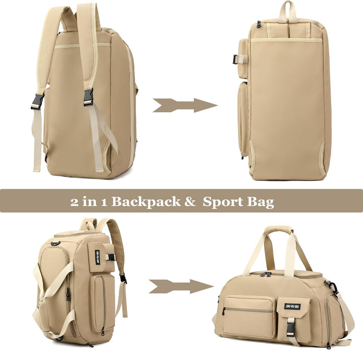 Sporttasche Damen Herren 32L Reisetasche mit Schuhfach Nassfach Trainingstasche mit Rucksack Weekend