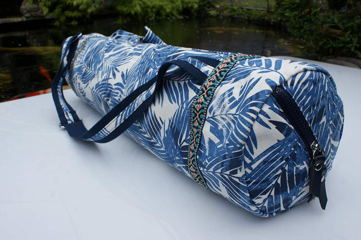 ROBSON Yogatasche aus Baumwolle extra Gross für Yogamatte, Yogazubehör Gym Tasche Rucksack Tragetasc