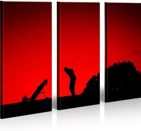 islandburner Bild Bilder auf Leinwand Golfing Golf Sport XXL Poster Leinwandbild Wandbild Dekoartike