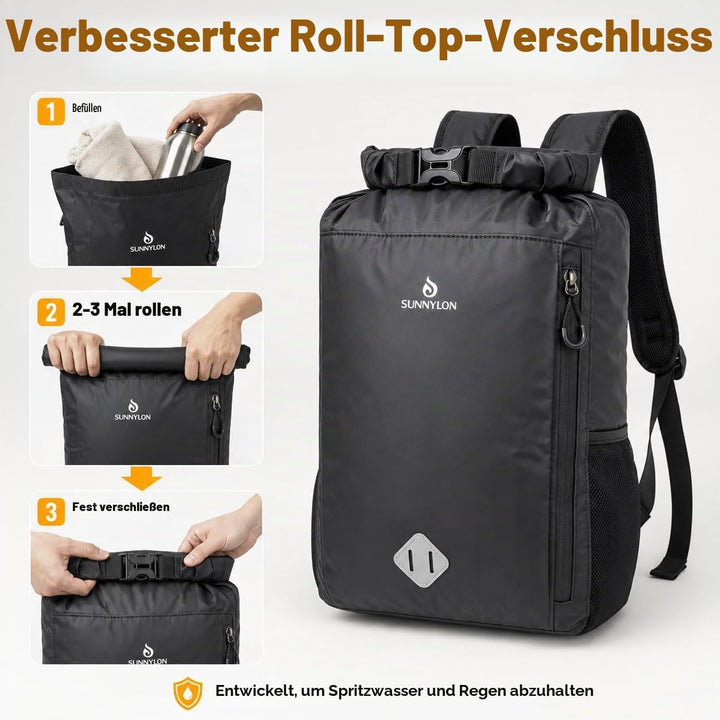 Wasserdichter Dry Bag Rucksack,20L IPX8 Wasserfester rucksack Rolltop mit Handyhülle,Wasserdichte ta