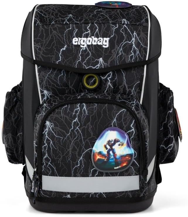 ergobag Cubo Light Jumbo Special Edition Schulranzen Set 7tlg. inkl. Fan-Box (Super ReflektBär), Sup
