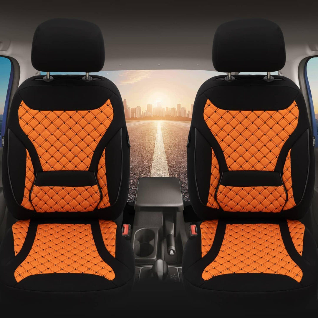 BREMER SITZBEZÜGE Mass Sitzbezüge Schonbezüge für Mercedes B-Klasse W245 ZM3 ZM3 - Schwarz / Orange