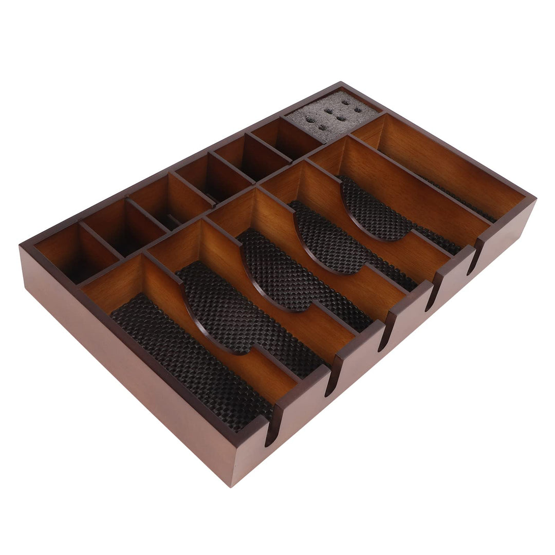 KAKAKE Friseur-Tablett-Organizer, platzsparender grossflächiger Friseur-Clipper-Halter aus Holz für