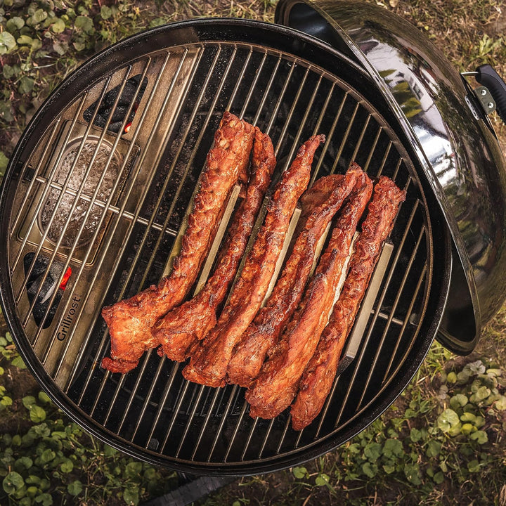 Kugelsmoker für 67cm Weber Kugelgrills - Mach einen Smoker aus deinem Kugelgrill - Edelstahl - Ø 67c