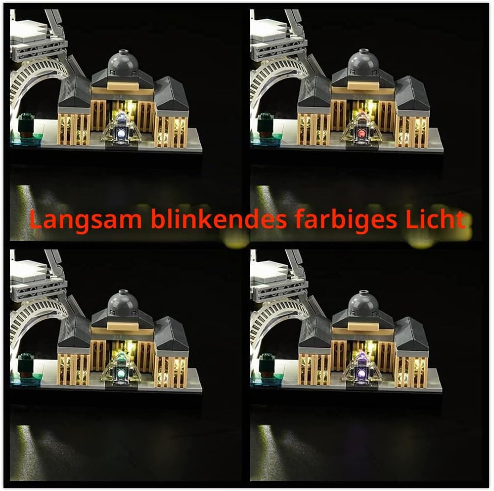 GEAMENT LED Licht-Set für (Architecture Paris mit Eiffelturm) Bausteine Set - Kompatibel mit Lego 21
