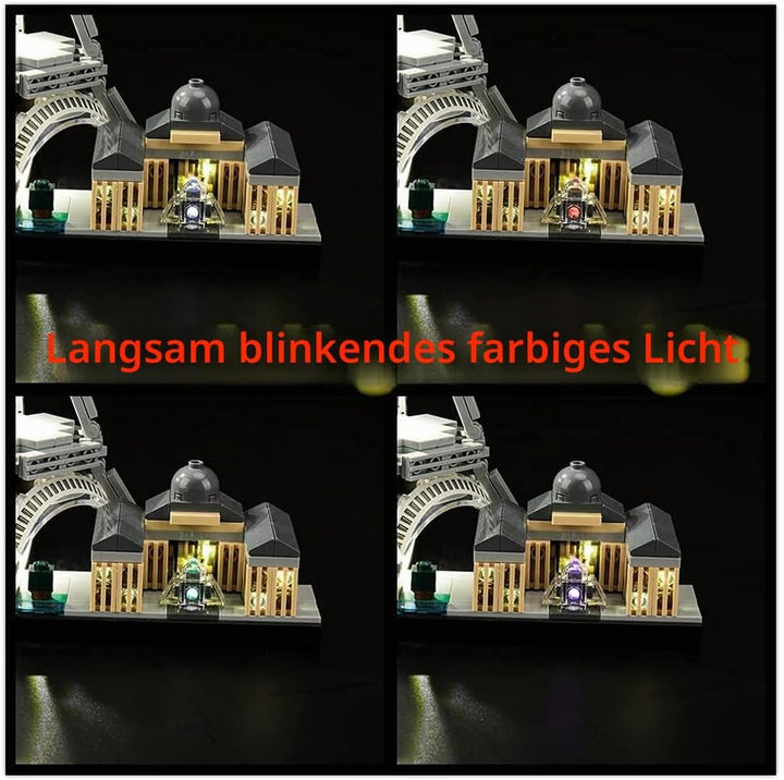 GEAMENT LED Licht-Set für (Architecture Paris mit Eiffelturm) Bausteine Set - Kompatibel mit Lego 21