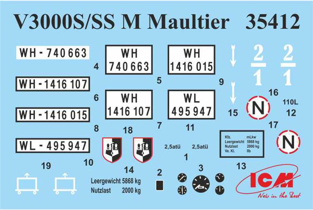 ICM 35412-1/35 V3000S/SSM, Sonderkraftfahrzeug 3B, Maultier