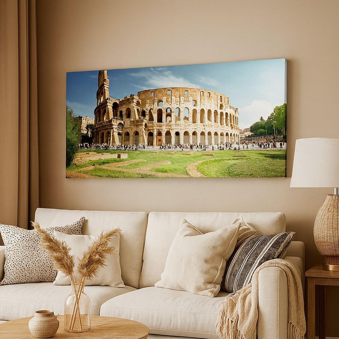 Wandbilder Dekoration Wohnzimmer Archäologie Architektur Italien Kolosseum Bilder auf Leinwand 120x5