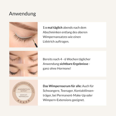 COSPHERA® Neverending Lashes: Veganes Wimpernserum mit Wow-Effekt ++ Für maximales Wimpern-Wachstum
