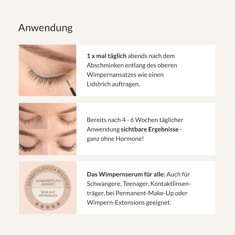 COSPHERA® Neverending Lashes: Veganes Wimpernserum mit Wow-Effekt ++ Für maximales Wimpern-Wachstum