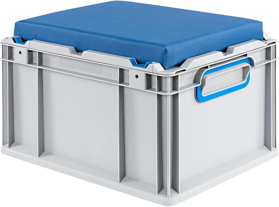 PROREGAL SparSet 6x Eurobox NextGen Seat Box Blau | HxBxT 26,5x30x40cm | 20 Liter | Griffe geschloss