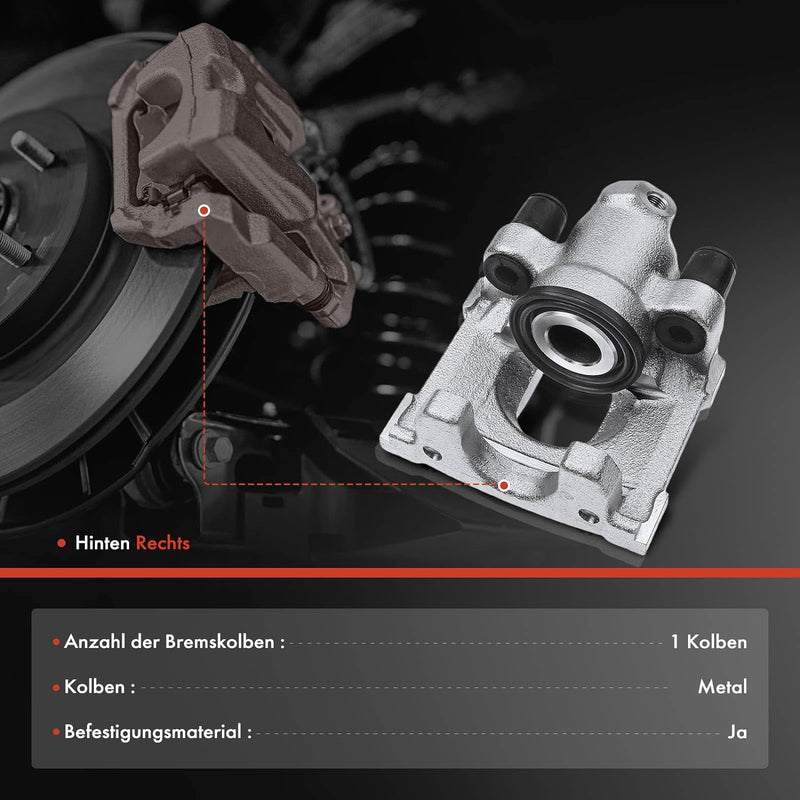 Frankberg Bremssattel Bremszange Hinten Rechts Kompatibel mit 9-3 Cabriolet YS3D 1999-2002 9-5/9-5 K