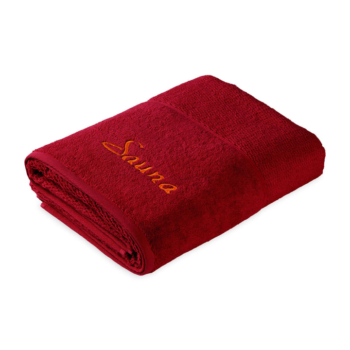 frottana Pearl Saunatuch 80 x 200 cm aus 100% Baumwolle, ruby 80 x 200 cm Ruby, 80 x 200 cm Ruby