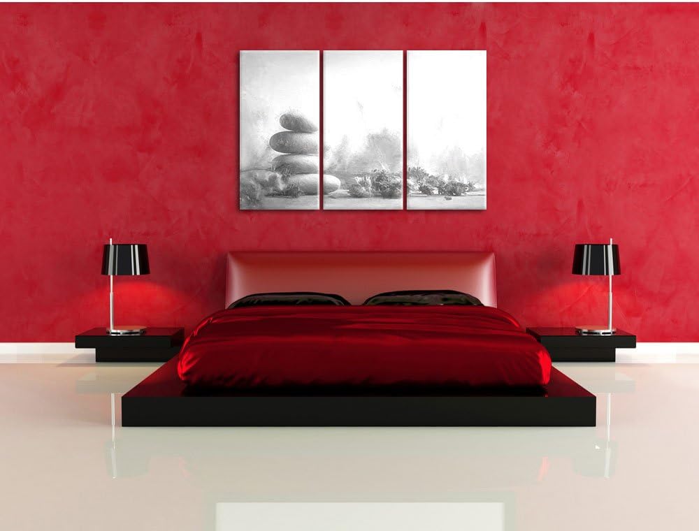 Pixxprint Lavendel Spa-Stillleben Kunst als Leinwandbild/Grösse: 3 Teilig (120x80 cm) cm/Wandbild/Ku