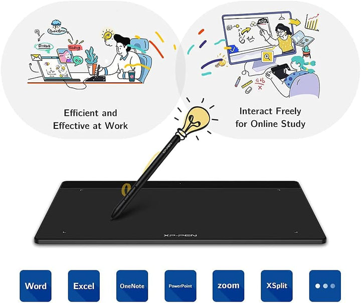 XP-PEN Deco Fun L Grafiktablett, 10 x 6 Zoll, mit Eingabestift, passiv bis 8192 Stufen und Neigungen