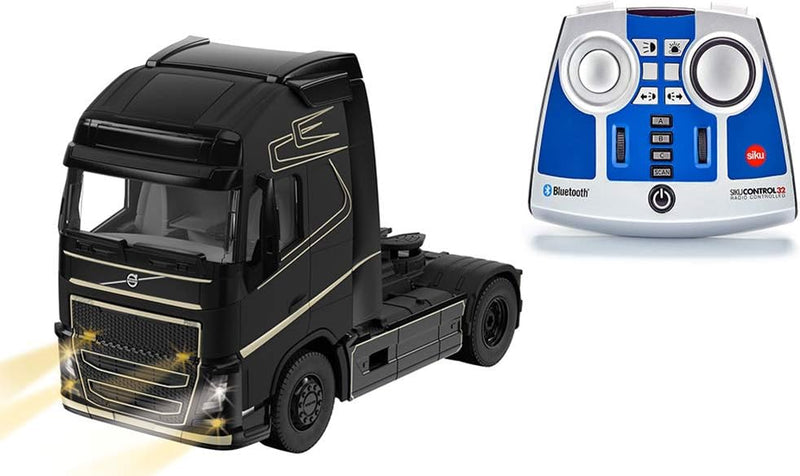 siku 6737, Volvo FH16 LKW, Inkl. Fernsteuermodul, 1:32, Metall/Kunststoff, Schwarz, Ferngesteuert, S