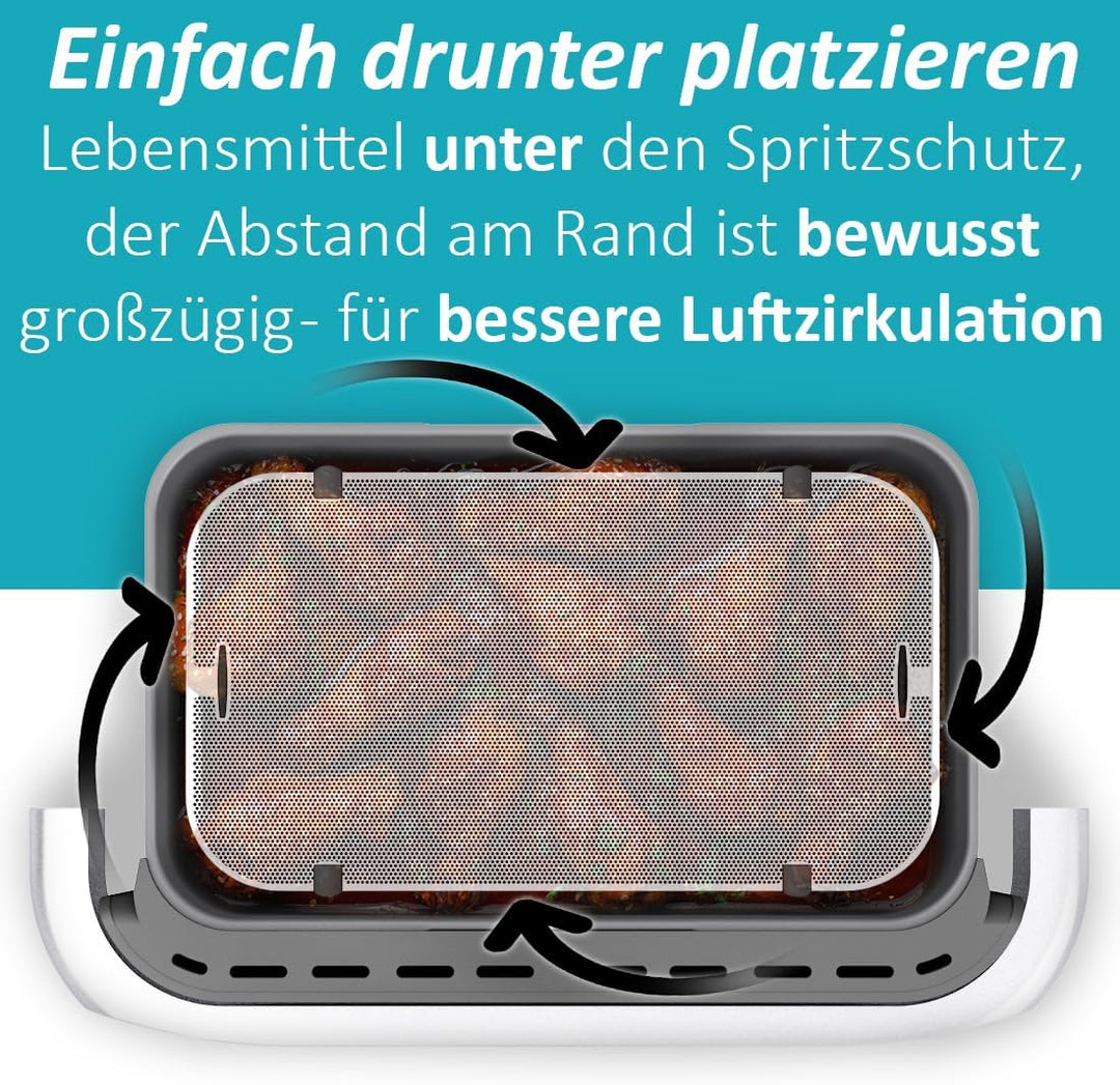 ZauberFry Spritzschutz, Effektiver Edelstahl Fettspritzschutz kompatibel mit Ninja AF500EU, Cosori D