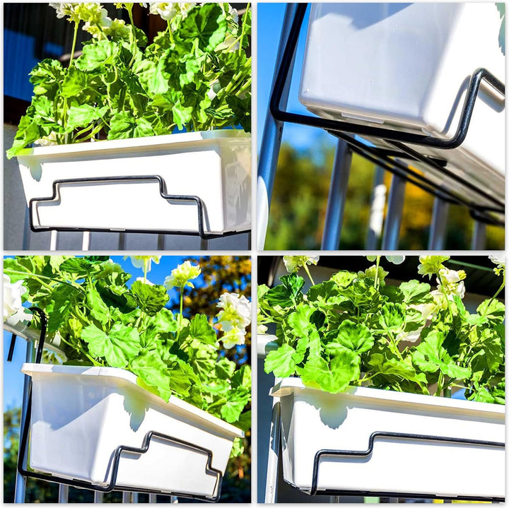 KADAX Blumentopfhalter für Geländer, Balkon, Terrasse, Blumenkasten, Innen und Aussen, Pflanzenständ