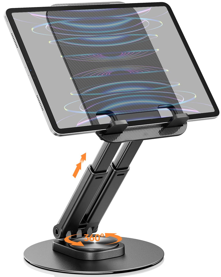 Drehbarer & Tragbarer Tablet Ständer-Klearlook Verstellbare Höhe/Winkel Faltbarer iPad Halterung Tis