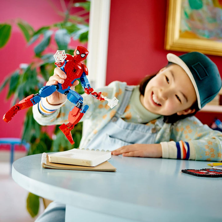 LEGO Marvel Spider-Man Figur, voll bewegliches Action-Spielzeug, sammelbare Superhelden-Actionfigur,