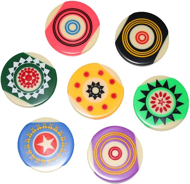 Stonkraft Carrom Board Striker Standardgrösse mit Etui (2er Pack) - Keine Farb-/Designwahl
