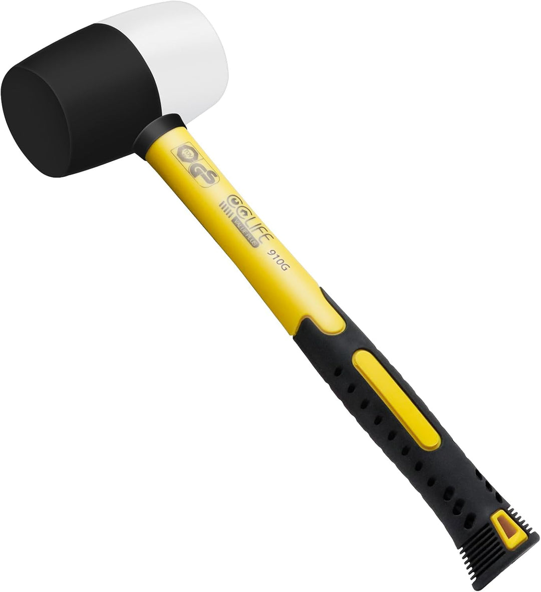 CCLIFE Gummihammer Schwarz/Weiss 910g Zertifiziert durch TÜV und GS Gummi hammer mit zwei Seiten, D=