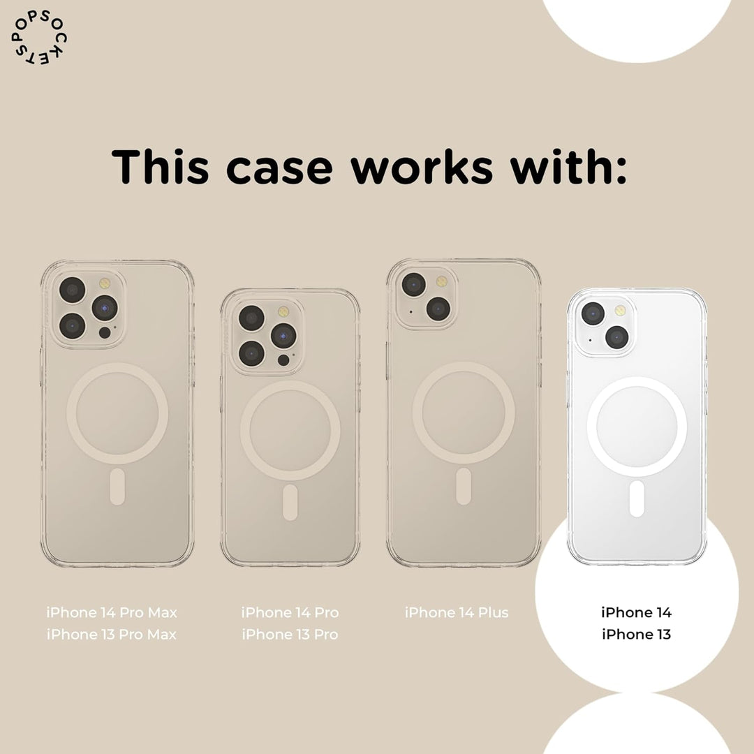 PopSockets: PopCase Kompatibel mit Magsafe - Hülle für iPhone 13 mit Abnehmbarem PopGrip Slide Socke