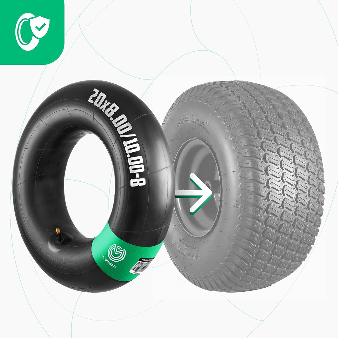 MOOVMOOV 2 Schläuche 20x8.00-8 bis 20x10.00-8 | Kompatibel mit 20-Zoll-Reifen - Gerades TR13-Ventil