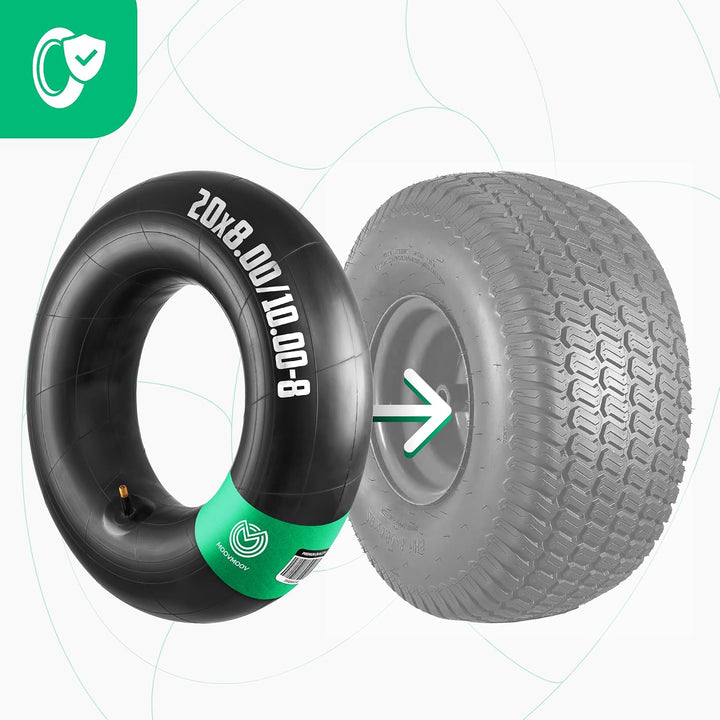 MOOVMOOV 2 Schläuche 20x8.00-8 bis 20x10.00-8 | Kompatibel mit 20-Zoll-Reifen - Gerades TR13-Ventil