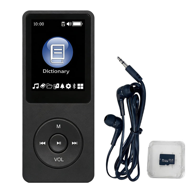 MP3 Player, 64GB MP3-Player Mit Bluetooth 5.0, 1.8" Screen Tragbare Musik Player FM-Radio, E-Book, A