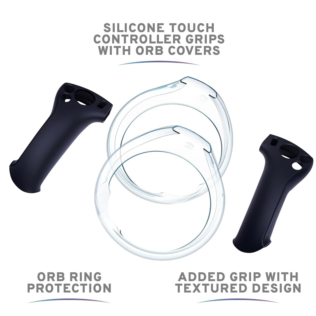 STEALTH Comfort Play & Protect Kit für PS VR2 - mit Silikon Linsenschutz, Silikon Schutzhaube, Mikro