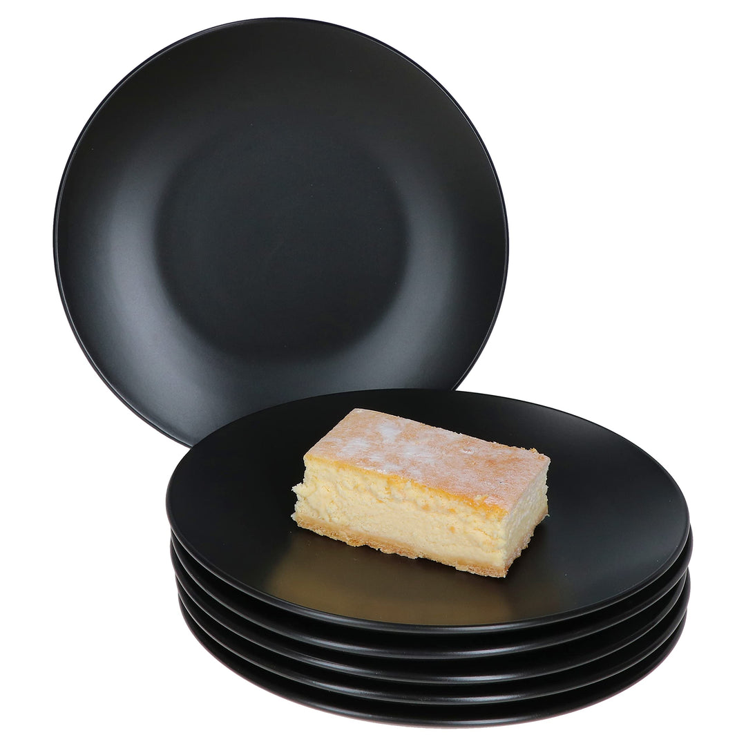 MamboCat Kattegat 6er Set Kuchenteller I 6 Personen I Ø 20 cm I Schwarz matt I Dessertteller, Frühst