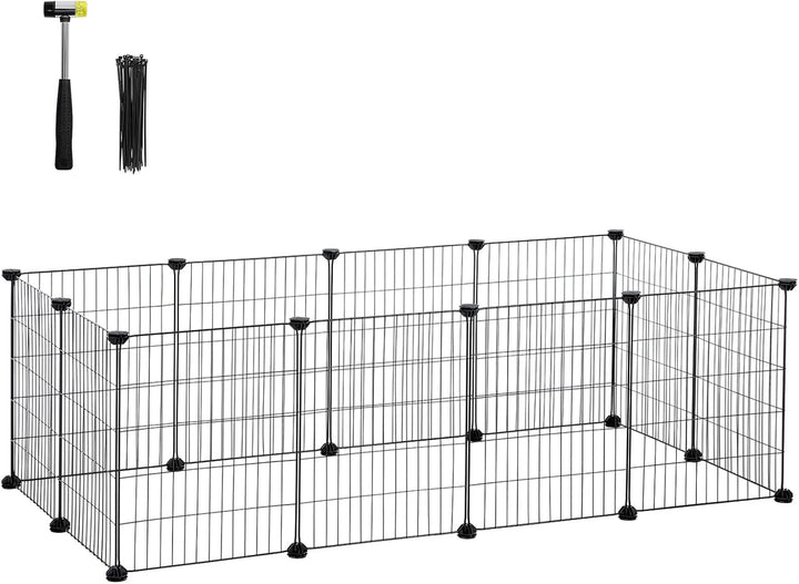 SONGMICS Freilauf, DIY-Kleintiergehege, Kleintierkäfig, Welpenauslauf, Kaninchen, Meerschweinchen, M