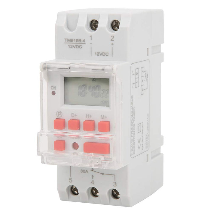 Digitale Zeitschaltuhr, DC 12V 30A 7 Tage Programmierbarer Timer, Mit Countdown-Funktion,16 EIN-/Aus