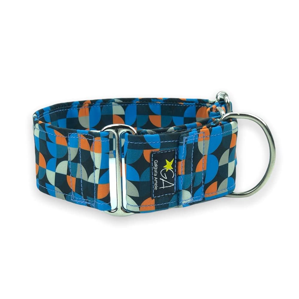 Galguita Amelie Martingale Hundehalsband Disco Dance, 3 cm breit, Grösse S (20-29 cm Umfang)